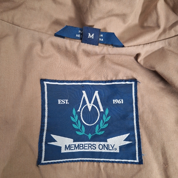 Mens VTG Members Only Tan/Brown Full zip Jacket - Picture 2 of 5